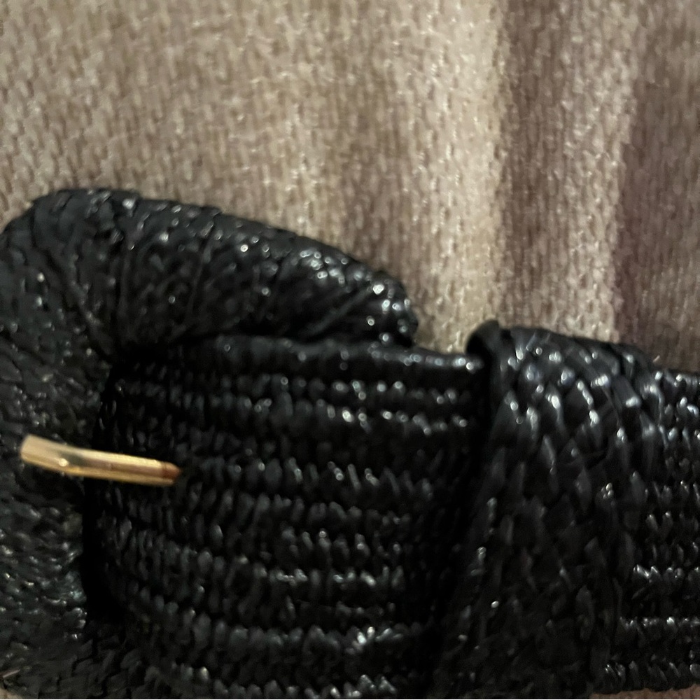 Elegant Black Woven stretch wicker Belt size 1X - Picture 11 of 14